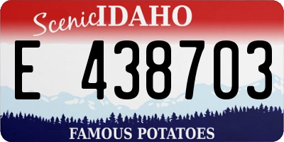 ID license plate E438703