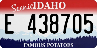 ID license plate E438705