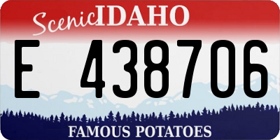 ID license plate E438706