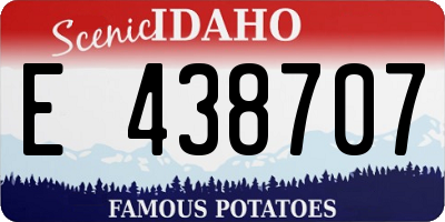 ID license plate E438707