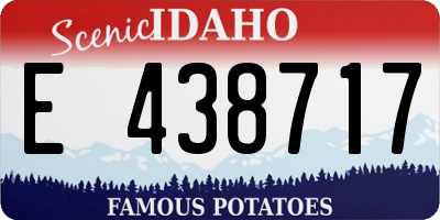 ID license plate E438717