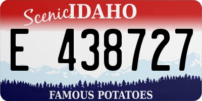 ID license plate E438727