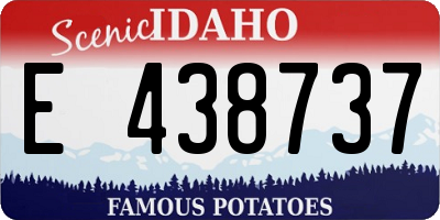 ID license plate E438737