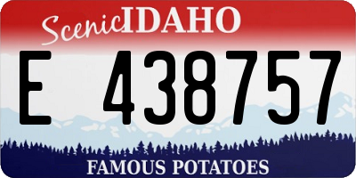 ID license plate E438757