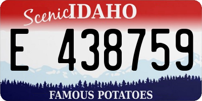 ID license plate E438759