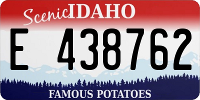 ID license plate E438762