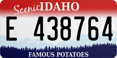 ID license plate E438764