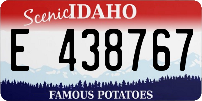 ID license plate E438767