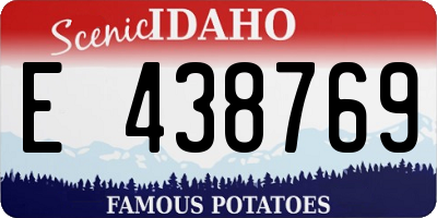ID license plate E438769