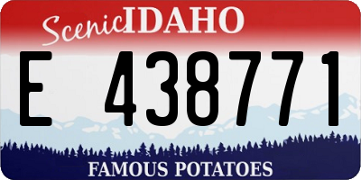 ID license plate E438771