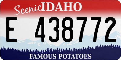 ID license plate E438772