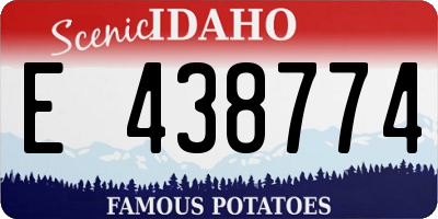 ID license plate E438774
