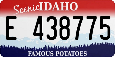 ID license plate E438775