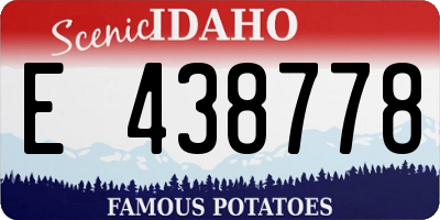 ID license plate E438778