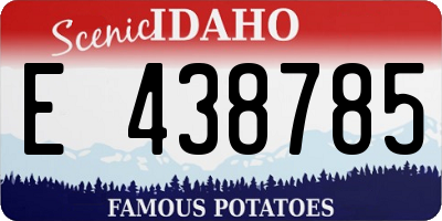 ID license plate E438785