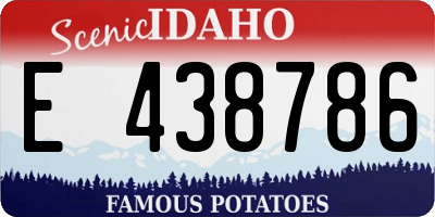 ID license plate E438786