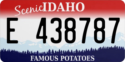 ID license plate E438787