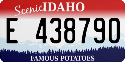 ID license plate E438790