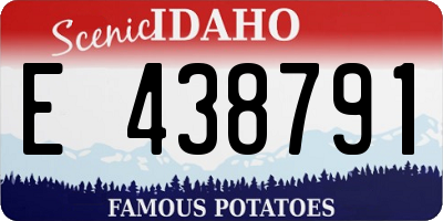 ID license plate E438791