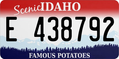 ID license plate E438792