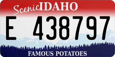 ID license plate E438797