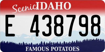 ID license plate E438798
