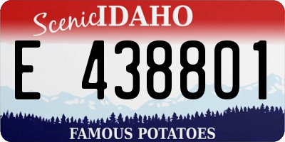 ID license plate E438801