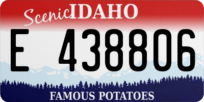 ID license plate E438806