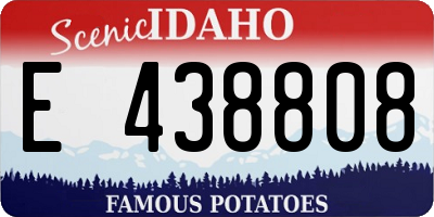 ID license plate E438808