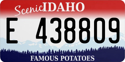 ID license plate E438809