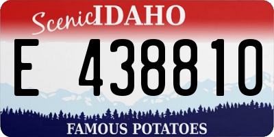 ID license plate E438810