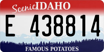 ID license plate E438814