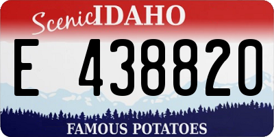 ID license plate E438820