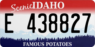 ID license plate E438827
