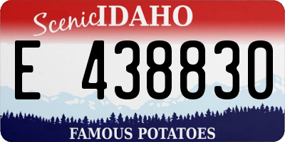 ID license plate E438830
