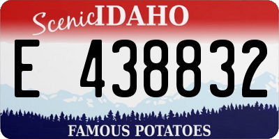 ID license plate E438832