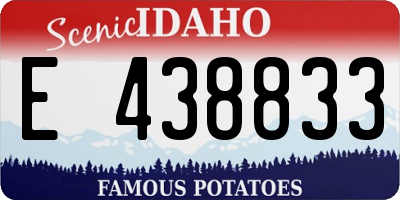 ID license plate E438833