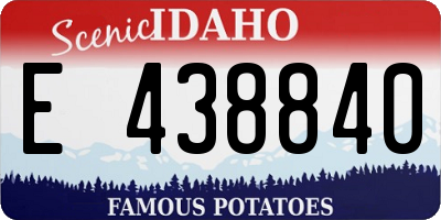 ID license plate E438840
