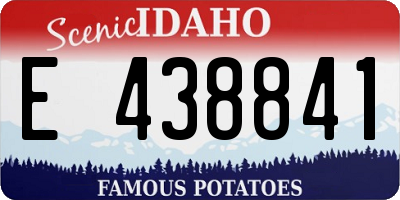 ID license plate E438841