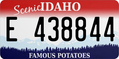 ID license plate E438844