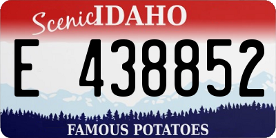 ID license plate E438852