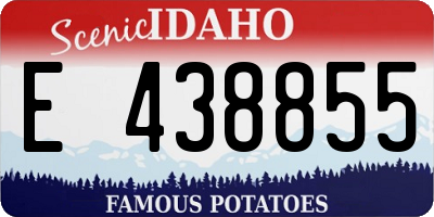 ID license plate E438855