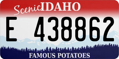 ID license plate E438862