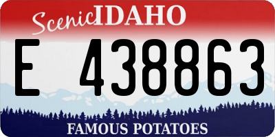 ID license plate E438863