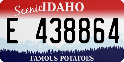 ID license plate E438864