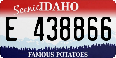ID license plate E438866