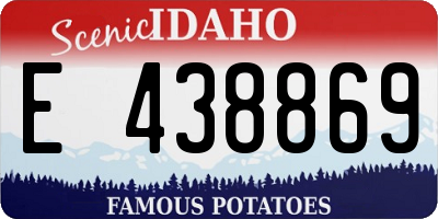 ID license plate E438869
