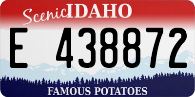 ID license plate E438872