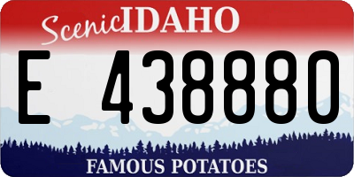 ID license plate E438880