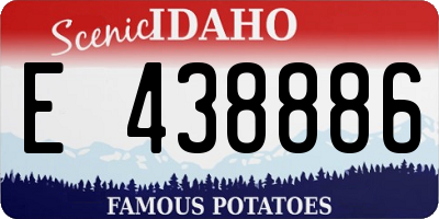 ID license plate E438886